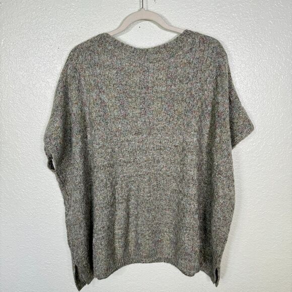 Johnny Was Calme Sweater Womens One Size Basket Weave Poncho Knit Pullover New - Picture 2 of 11